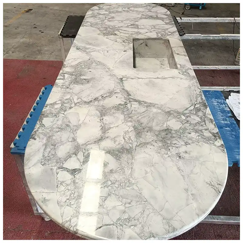 Calacatta Grey Quartzite Waterfall Countertops
