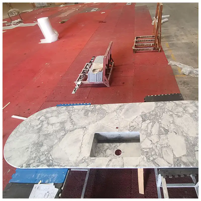 Calacatta Grey Quartzite Oval Countertops