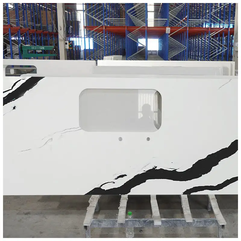 Calacatta Panda Quartz Kitchen Tops
