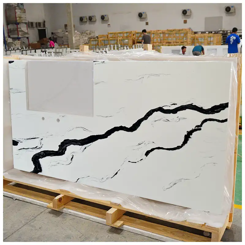 Calacatta Panda Quartz Kitchen Countertops