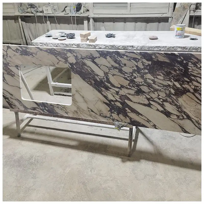 Calacatta Violet Marble Rectangle Sink Vanity Tops
