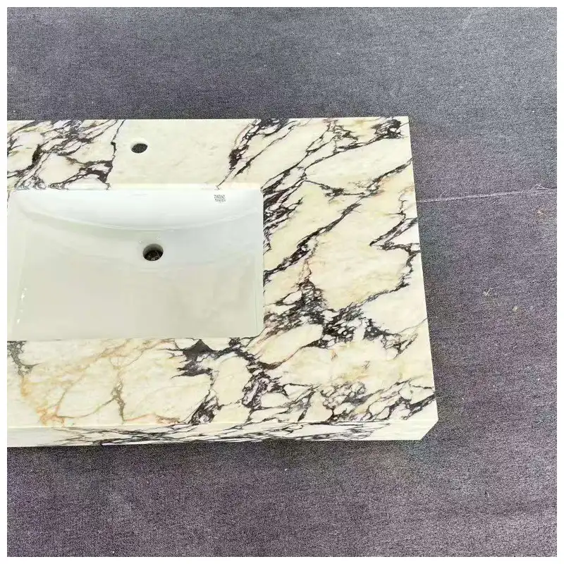 Calacatta Violetta Marble Rectangle Sink Vanity Tops