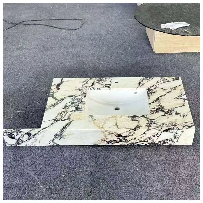 Calacatta Violetta Marble Single Sink Vanity Tops