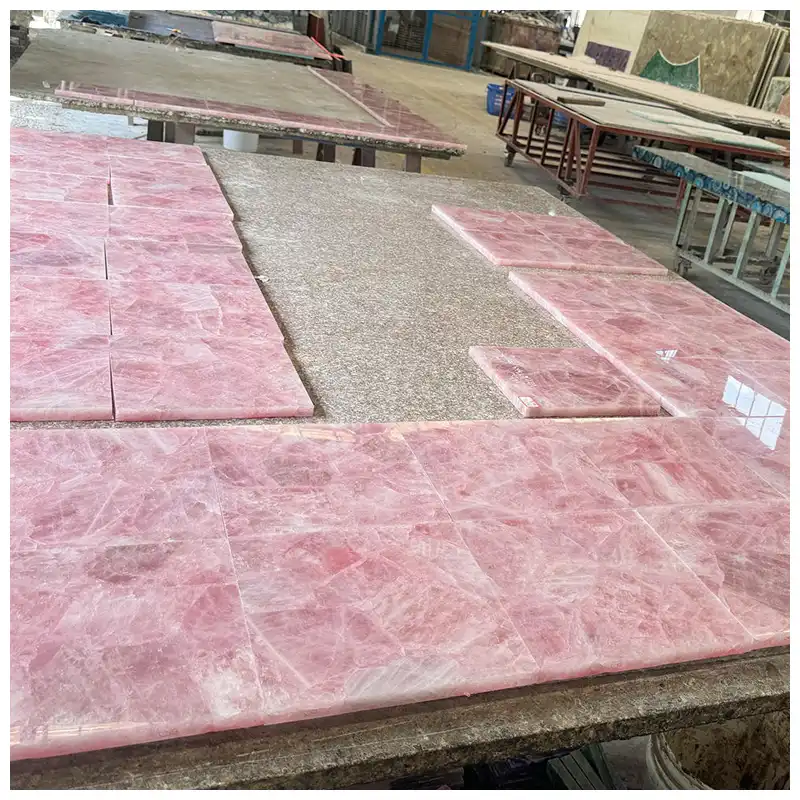 Crystal Rose Pink Quartz Tiles
