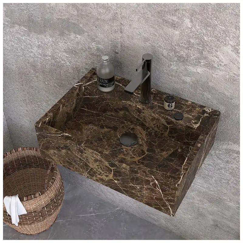 Dark Emperador Marble Vanity Sinks