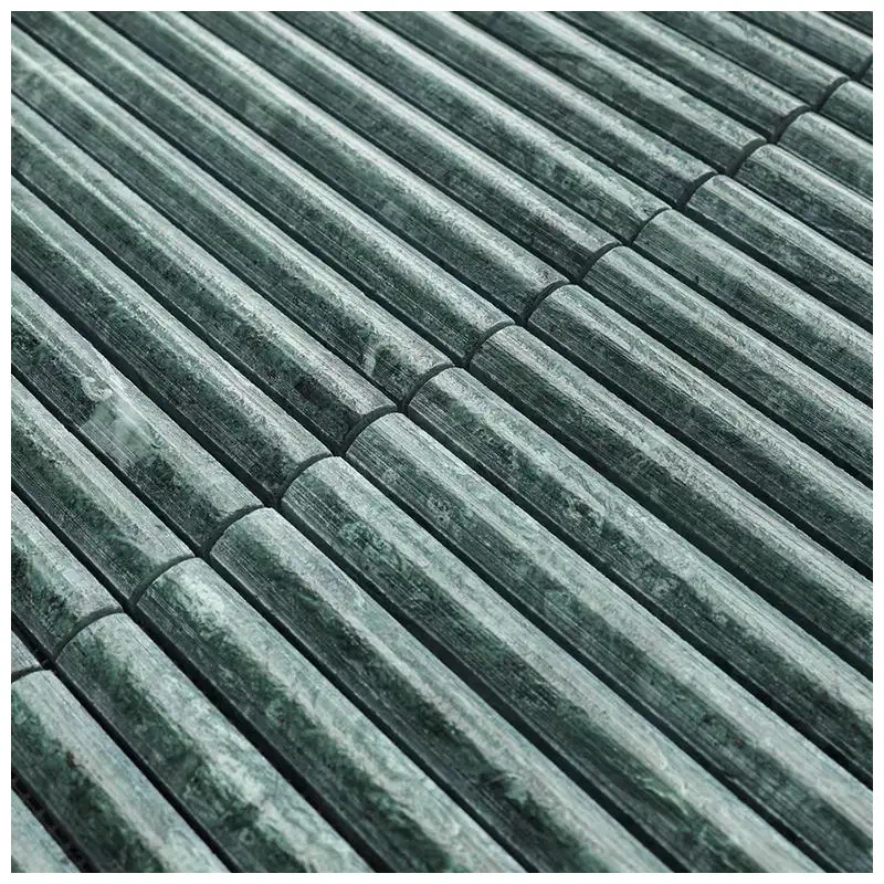 Dark Green Marble Fluted Mosaic Tiles best