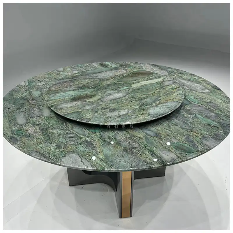 Emerald Green Quartzite Round Dining Tables