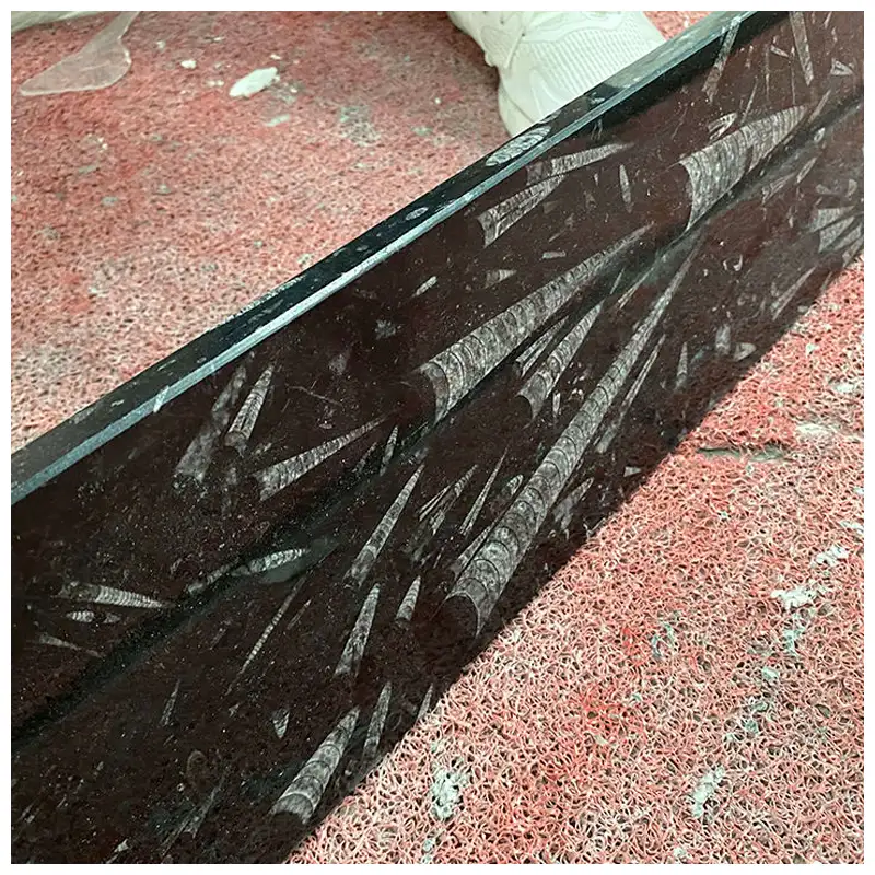 Fossil Black Marble Window Sill Tiles