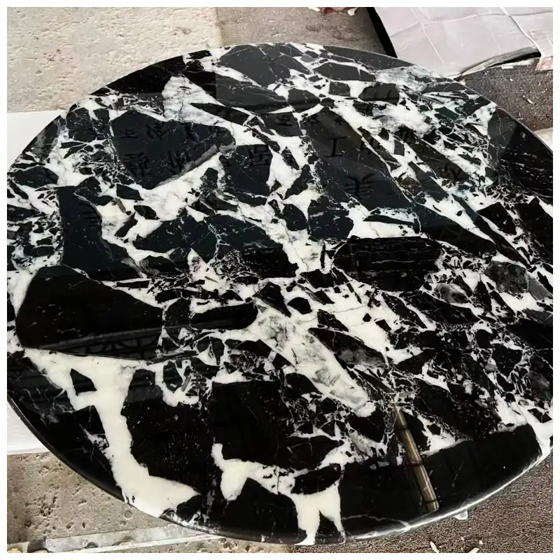 Grand Antique Black Marble Coffee Tables