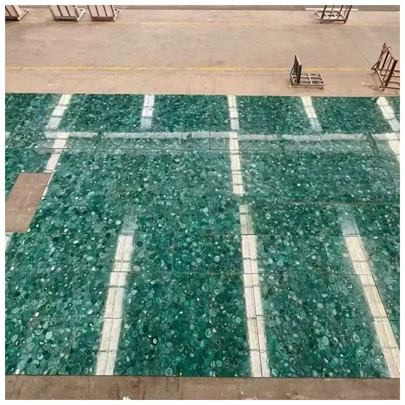 Green Agate Polished Tile