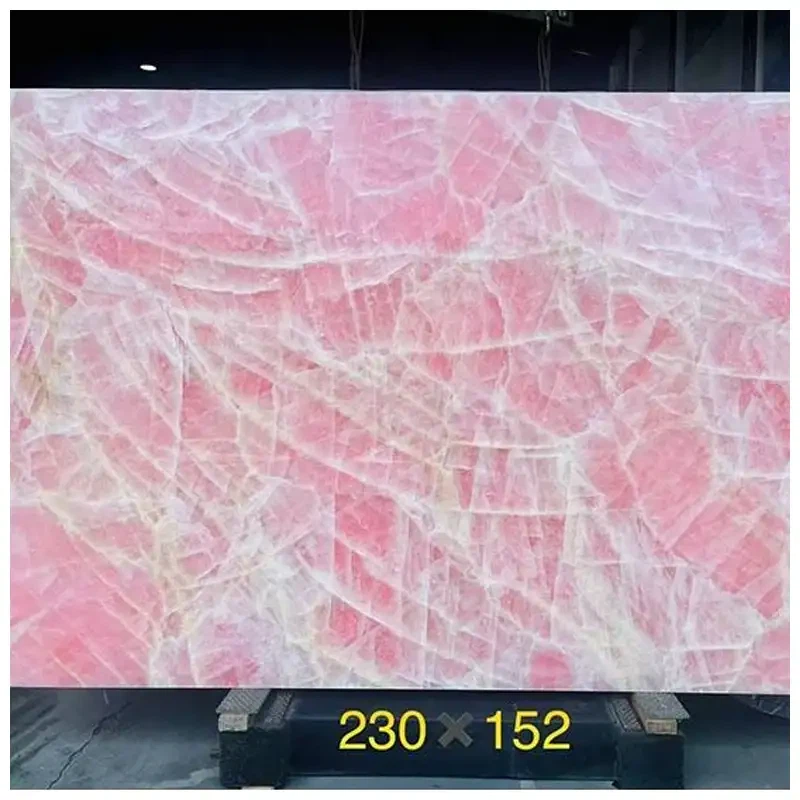 Ice Pink Onyx Polished Slabs