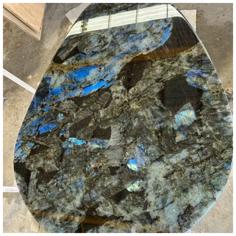 Lemurian Blue Granite Water Drop Tables