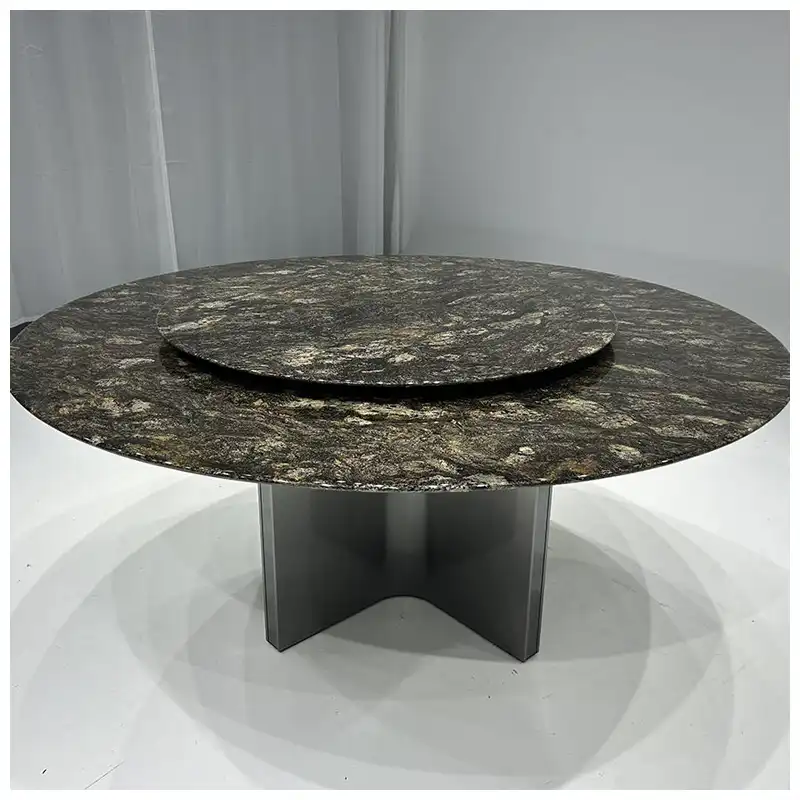 Metalicus Granite Lazy Susan Tables