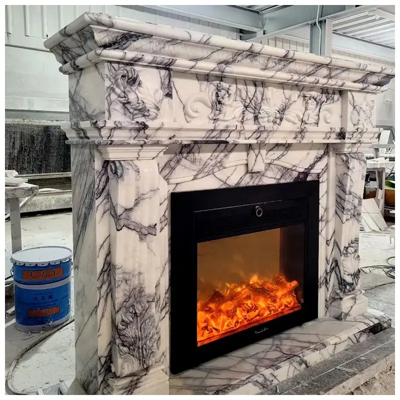 Milac Lilac Marble Fireplaces