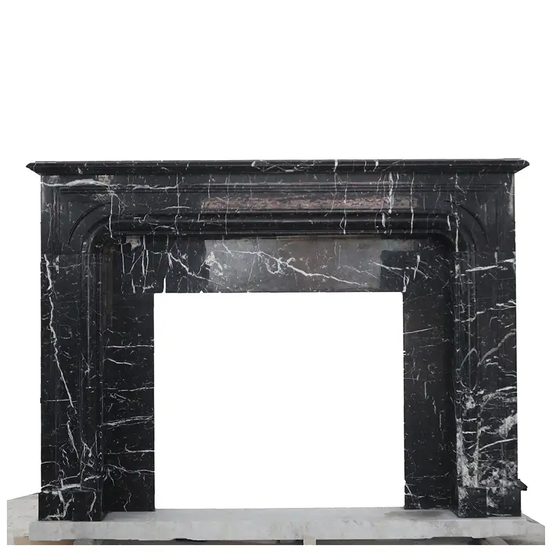Nero Marquina Marble Mantel