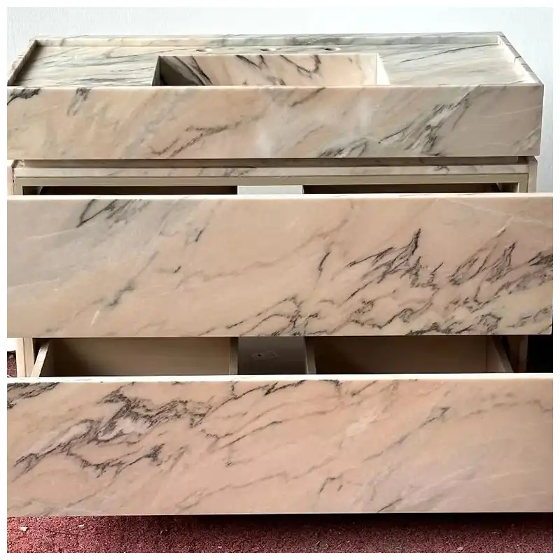 Pink Portugal Marble Bathroom Vanity Basins
