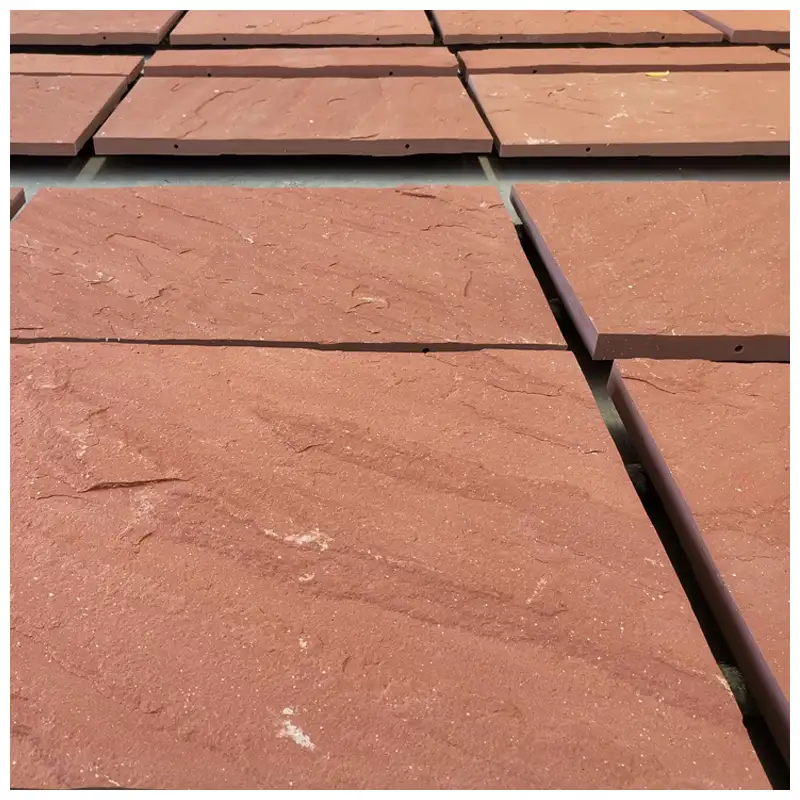 Red Sandstone Splited Face Tiles