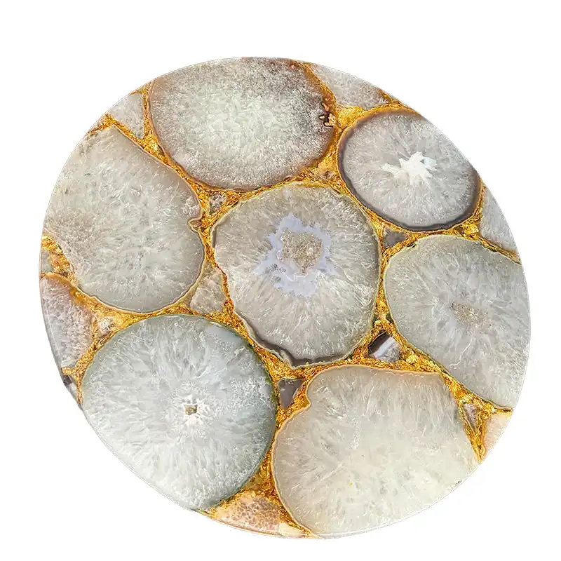 White Agate Stone Coffee Table