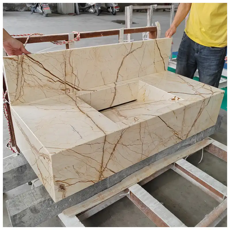 Sofitel Gold Marble Bathroom Integrated Sinks