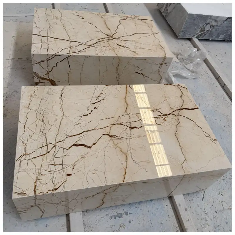 Sofitel Gold Marble Low Plinth Coffee Tables