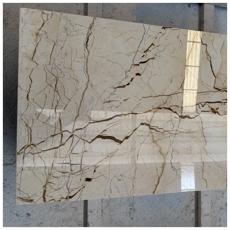 Sofitel Gold Marble Low Plinth Rectangle Tables