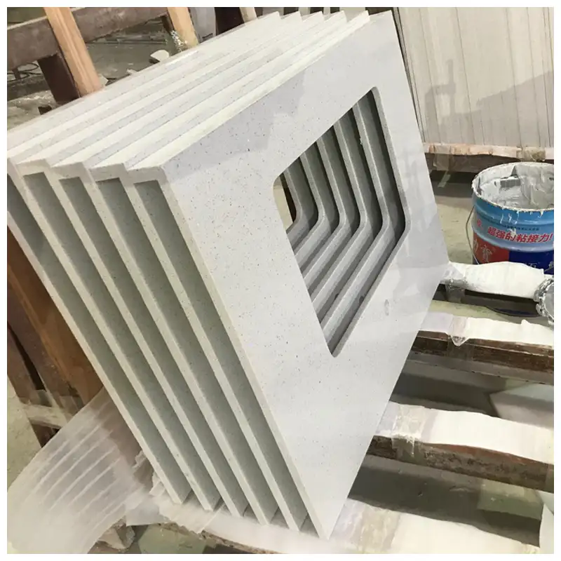 Stellar White Quartz Bathroom Vanity Tops