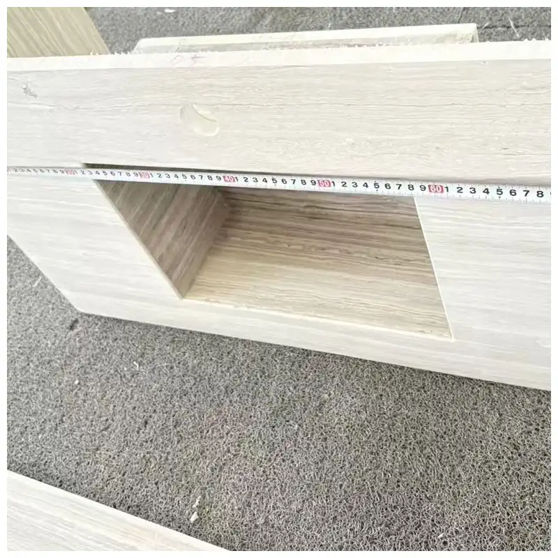 Wooden White Marble Integrated Sink Vanity Tops