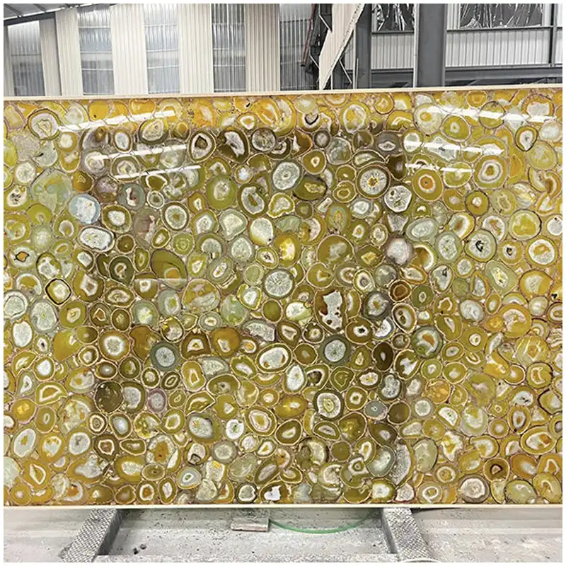 Yellow Semi-Precious Agate Slab