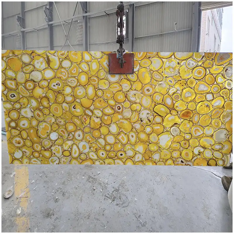 Yellow Agate Gemstone Slab