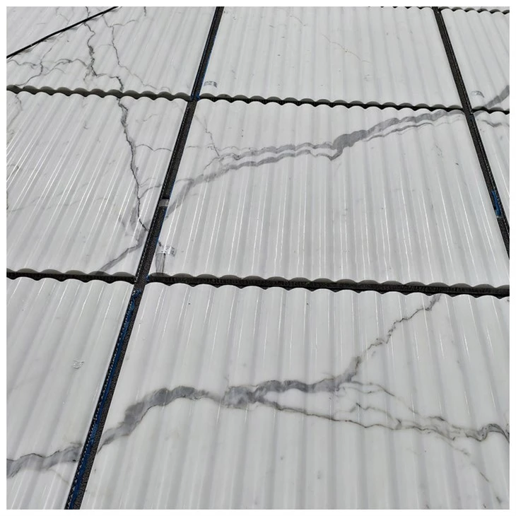 Calacatta Marble Fluted Tile