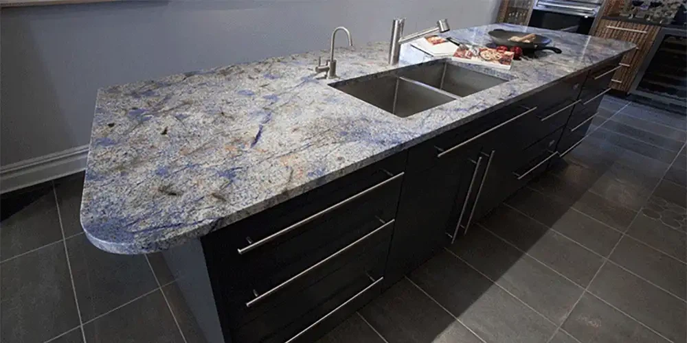Blue Bahia Granite Kitchen Island Tops in Apartments Blue Bahia Granite Kitchen Island Tops in Apartments