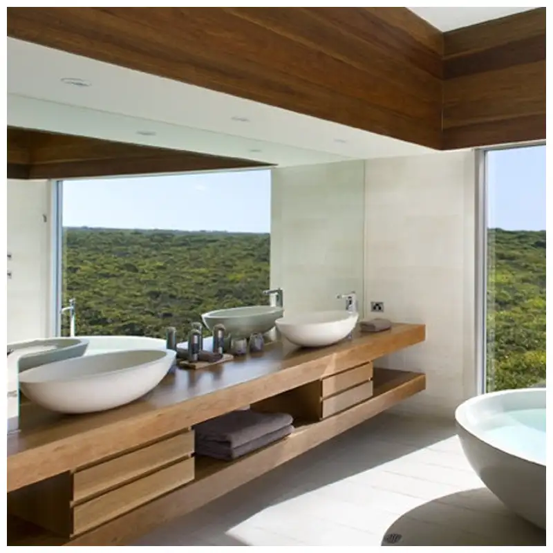 Rounded Bathroom Vanity Corners For Safer Hotel And Residential Interiors