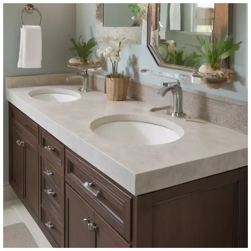 Bathroom Vanity Countertop Support: Long Spans, Sink Cutouts, Rails, Brackets...