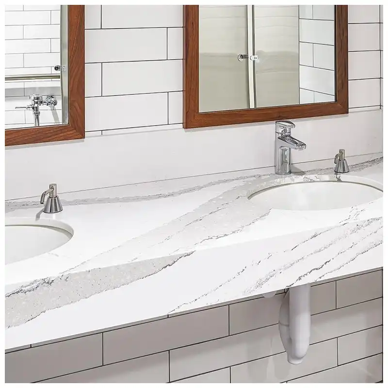 Quartz Vanity Top Thickness For Hotel Bathrooms: 20 Mm, 30 Mm, Built-Up Edges...