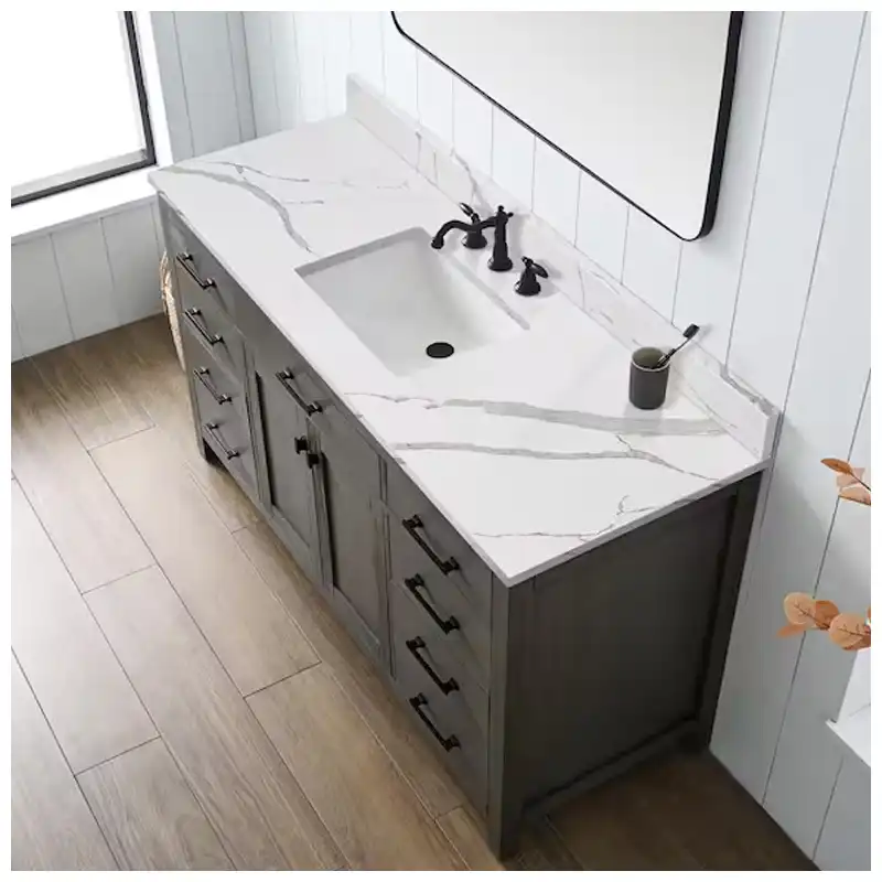 calacatta quartz vanity top layout around sink faucet holes and backsplash calacatta quartz vanity top layout around sink faucet holes and backsplash