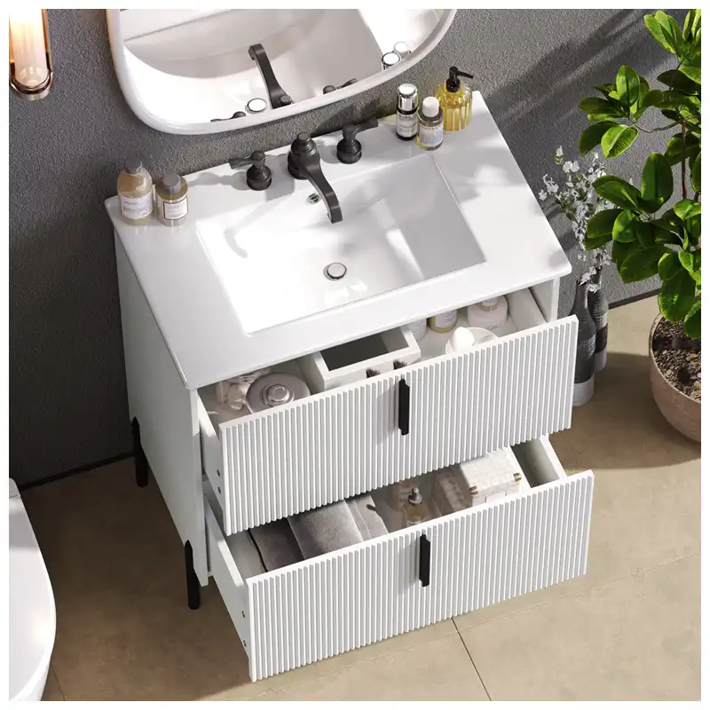 Bathroom Vanity Drawer Slides- Load Rating Extension Soft-Close and Sink Clearance Bathroom Vanity Drawer Slides- Load Rating Extension Soft-Close and Sink Clearance