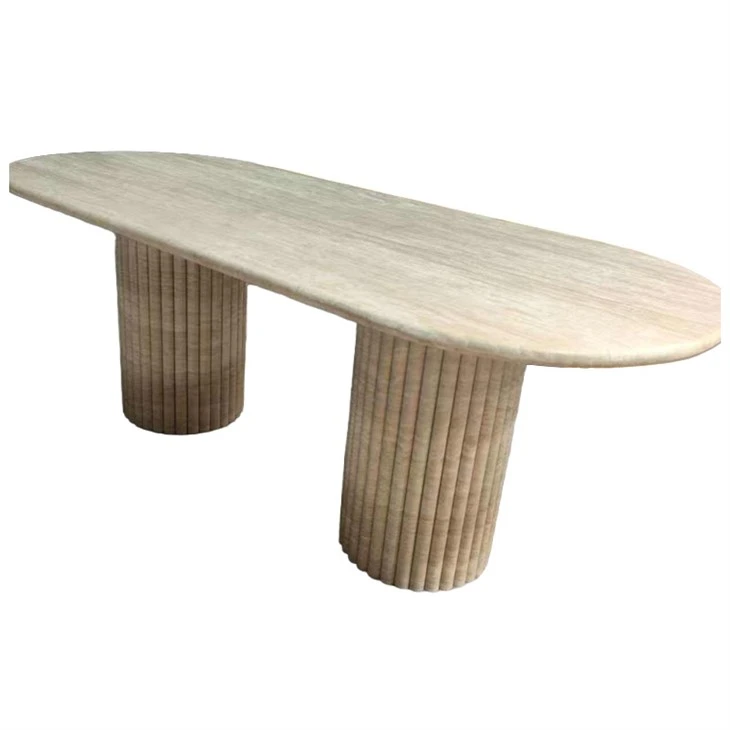 Oval Travertine Dining Tables