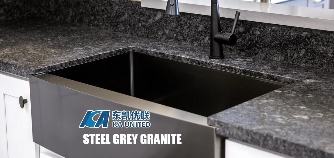 Steel Grey Granite kitchen Leathered Countertops Steel Grey Granite kitchen Leathered Countertops
