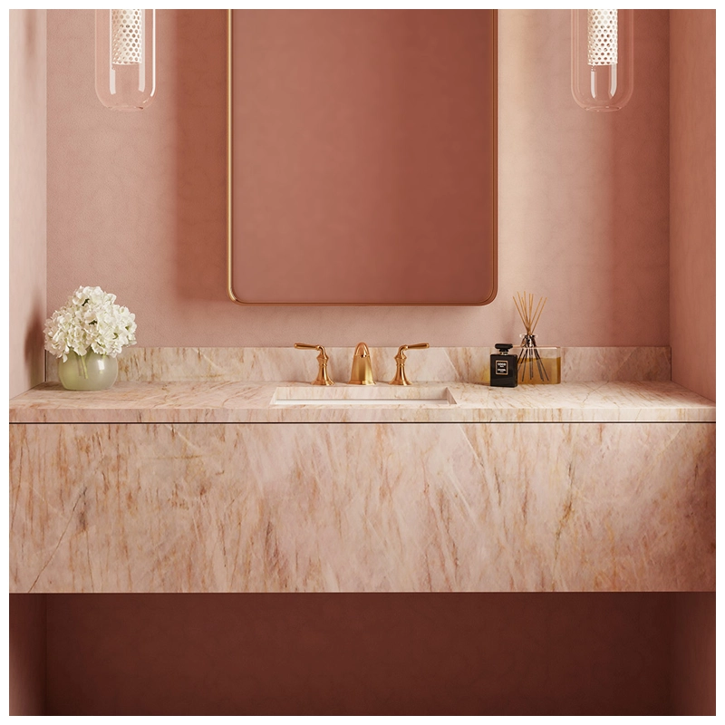 Cristallo Pink Rosa Quartzite Luxury Bathroom Projects Cristallo Pink Rosa Quartzite Luxury Bathroom Projects