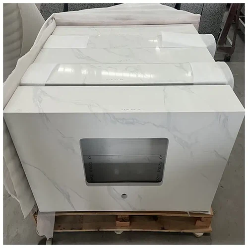 Calacatta Quartz Integrated Bathroom Vanity Tops Calacatta Quartz Integrated Bathroom Vanity Tops
