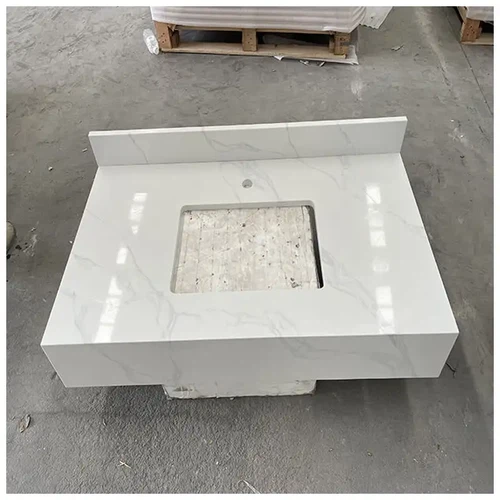 Calacatta Quartz Integrated Vanity Countertops Calacatta Quartz Integrated Vanity Countertops