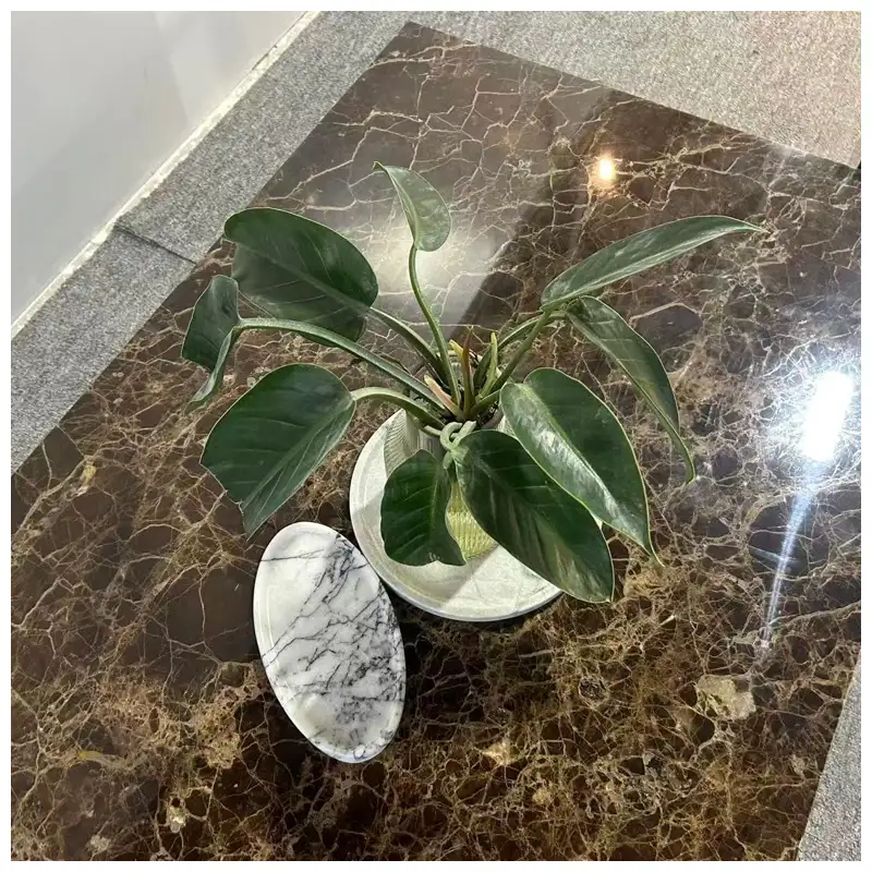 Emperador Dark Marble Rectangle Plinth Coffee Tables Emperador Dark Marble Rectangle Plinth Coffee Tables