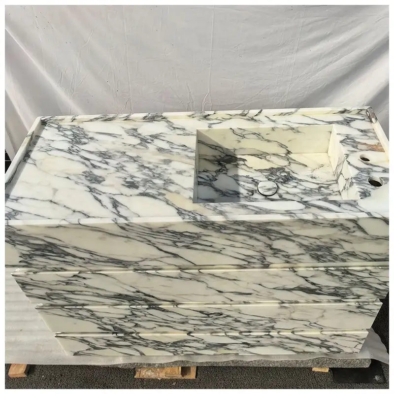 Arabescato Marble Floating Bathroom Cabinet Arabescato Marble Floating Bathroom Cabinet