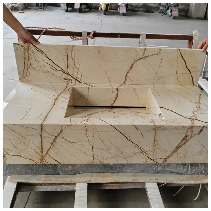 Sofitel Gold Marble Floating Integrated Sinks Sofitel Gold Marble Floating Integrated Sinks