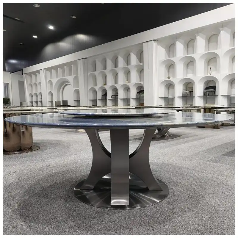 Azul Macaubas Quartzite Table Factory Inspection Azul Macaubas quartzite dining table factory inspection