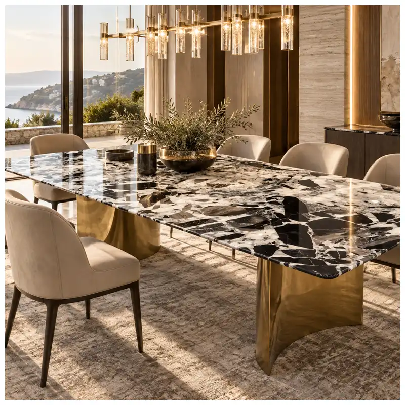 Patagonia Black Quartzite Tables in Luxury Villas Patagonia Black Quartzite Tables in Luxury Villas
