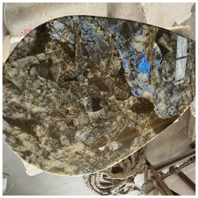 Lemurian Blue Granite Oval Dining Tables Lemurian Blue Granite Oval Dining Tables