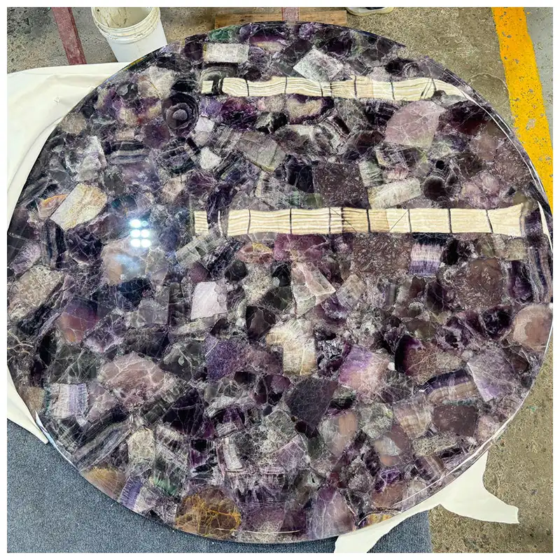 Amethyst Gemstone Round Tables Amethyst Gemstone Round Tables