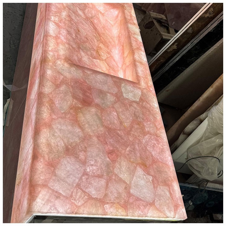 Semi-Precious Pink Rose Quartz Vanity Tops