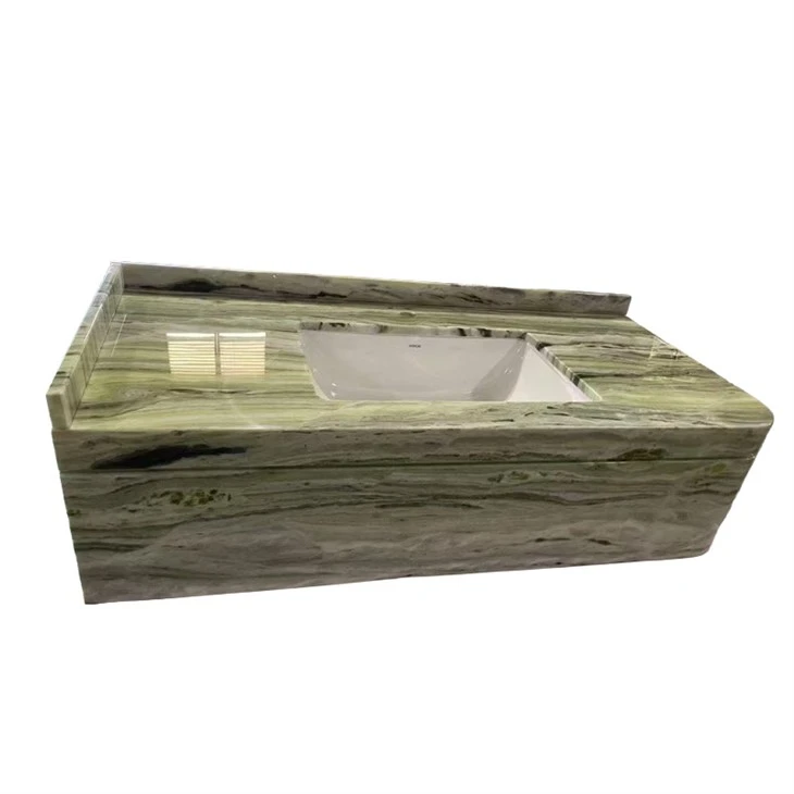 Shangri-La Green Marble Floating Vanity Tops
